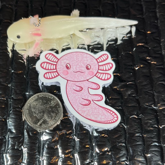 FLORALalotl Axolotl Crazy Trending WaterProof Single Decor Accent Sticker - Picture 4 of 5